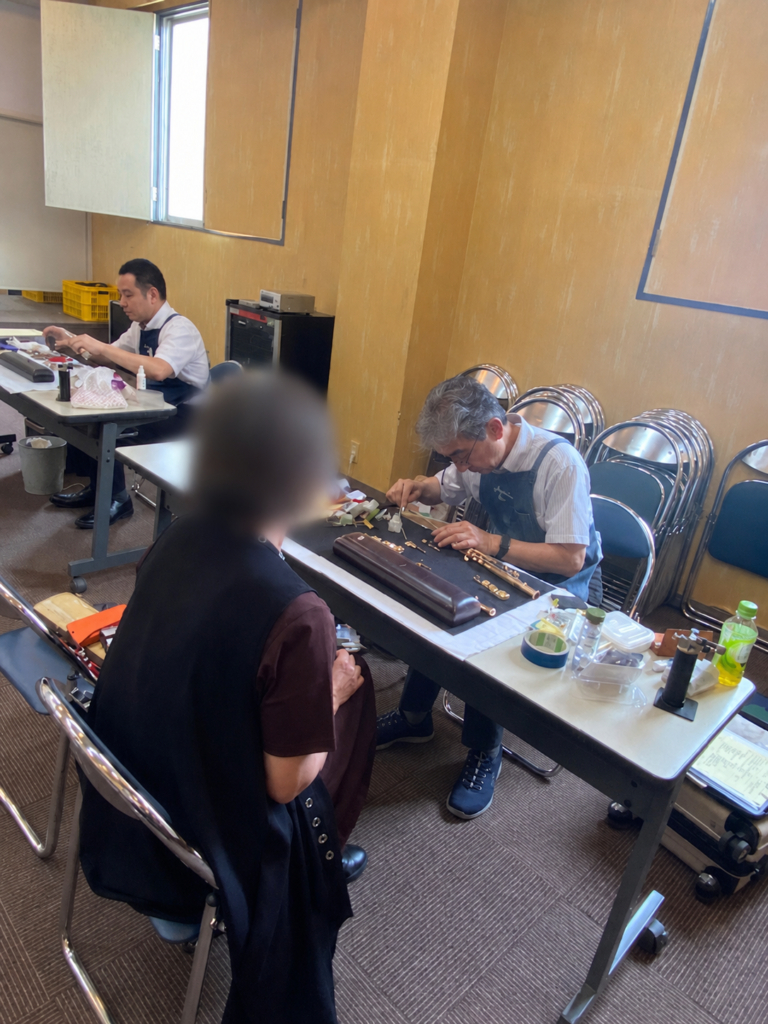 ムラマツフルート展示会＆調整会の様子